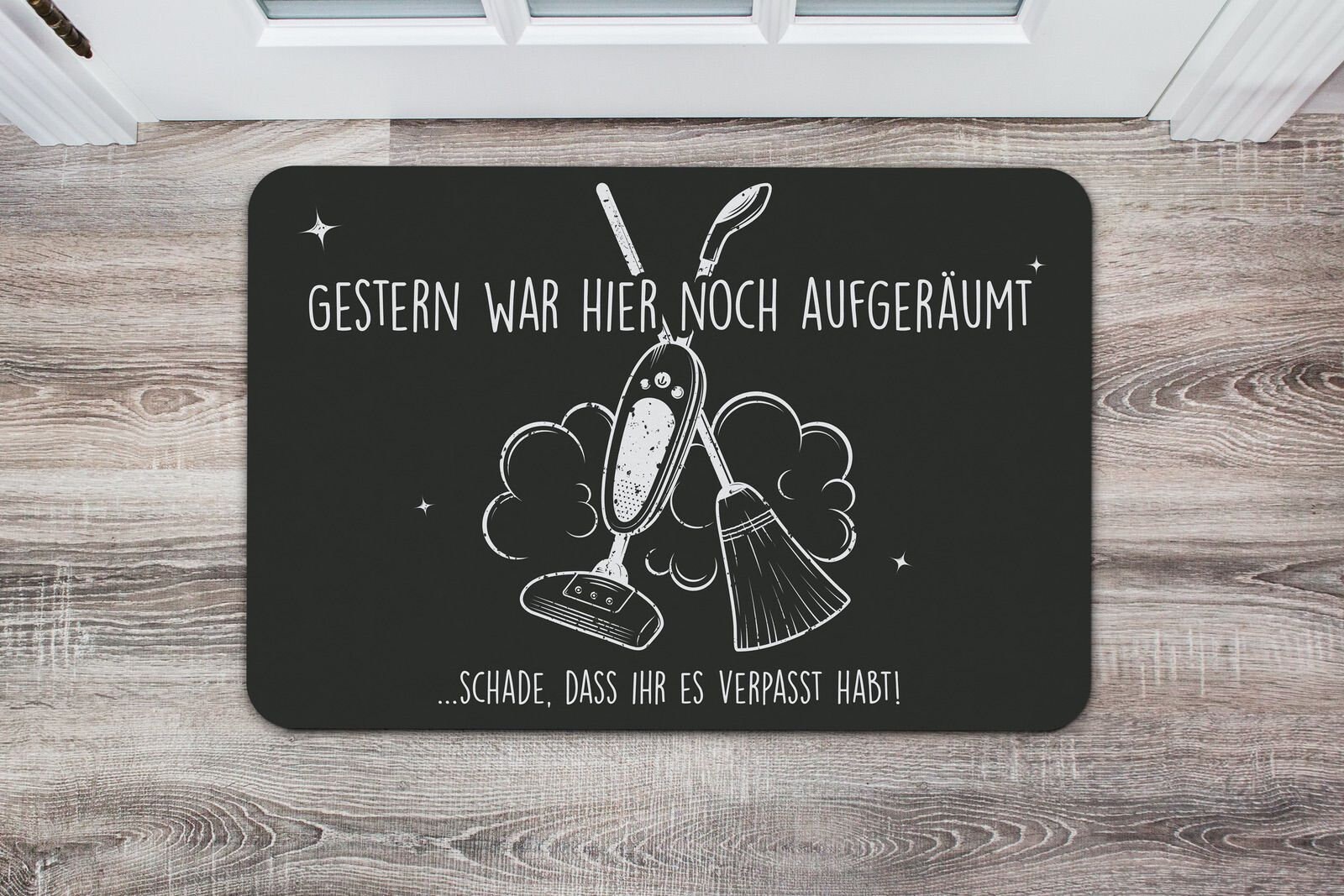 Fußmatte Gestern war hier noch aufgeräumt Etsy