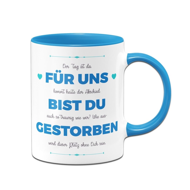 Tasse Für uns bist Du gestorben Etsy.de