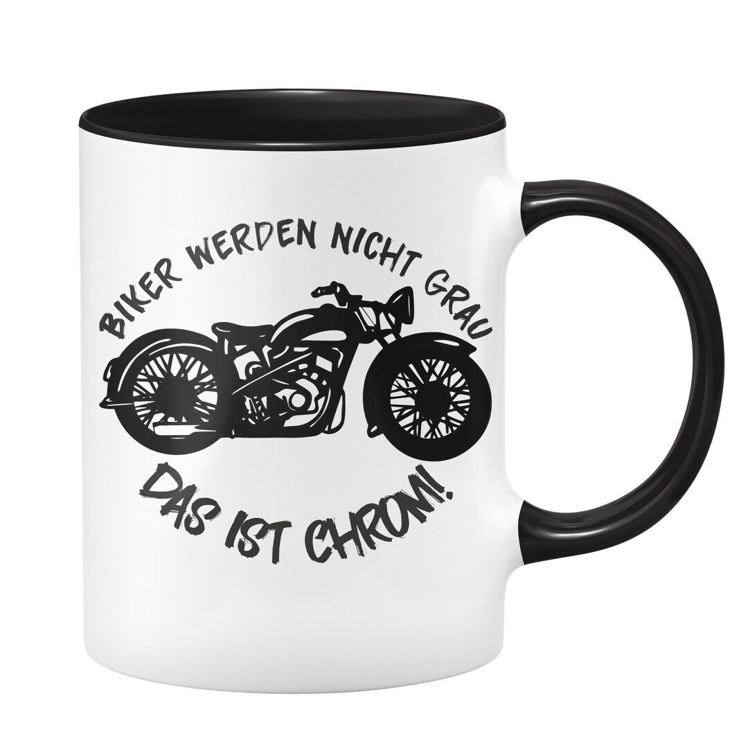 Chaussettes Moto Homme - Message Allemand 'Biker Werden Nicht Grau Das Ist Chrom' - Cadeau Pour Motard - Taille 43-46