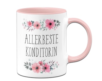 Tasse - Allerbeste Konditorin - blumig