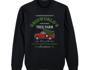 Weihnachtspullover - Grisworld's Tree Farm since 1989 Pullover Weihnachten mit Spruch für Herren & Damen lustig - Weihnachtspulli Sweater