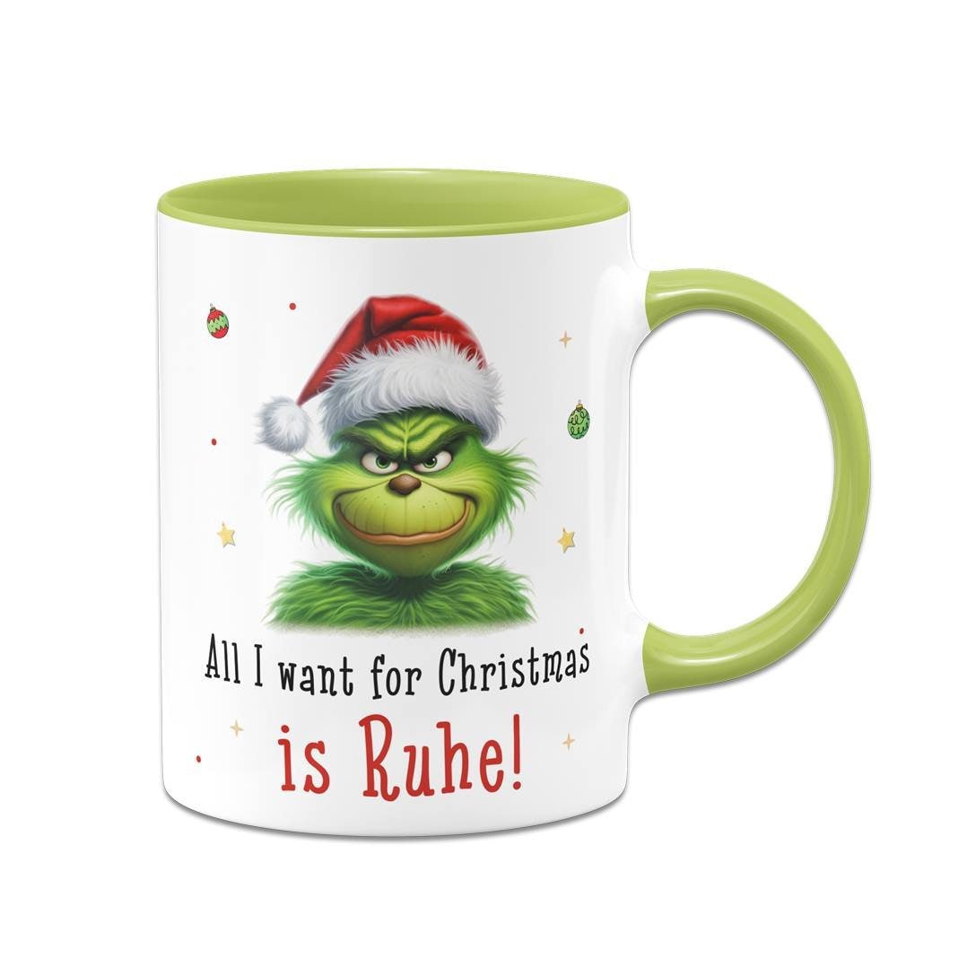 Personalisiert Grinch Weihnachtstasse – Mit Namen, Lustiges Design, Spülmaschinenfest