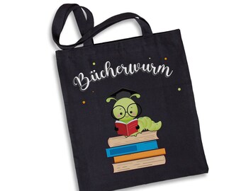 Baumwolltasche - Bücherwurm