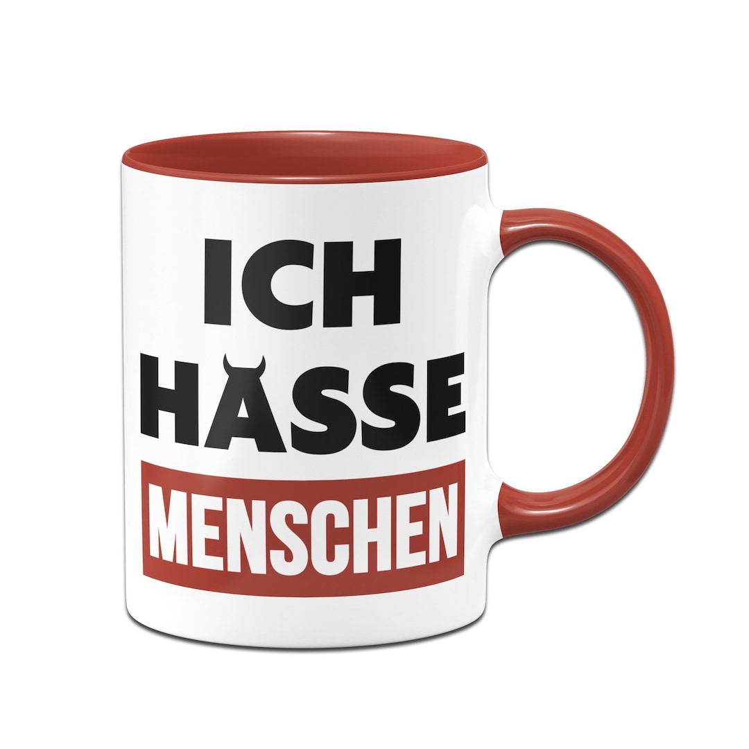Ich hasse Menschen generell - Tasse - VISUAL STATEMENTS Ich hasse Menschen generell - Tasse - VISUAL STATEMENTS