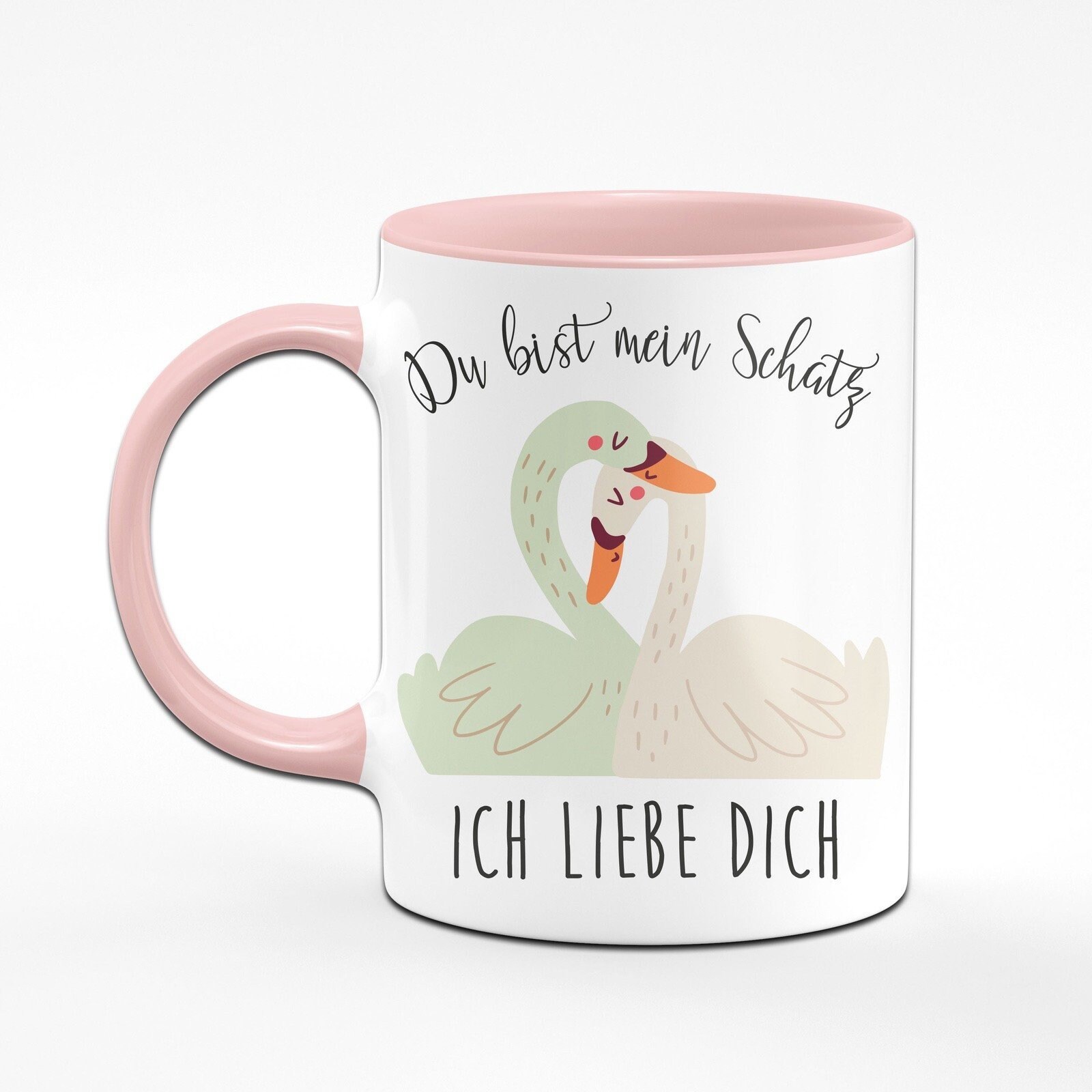 Tasse Du bist mein Schatz Ich liebe dich Schwan Etsy