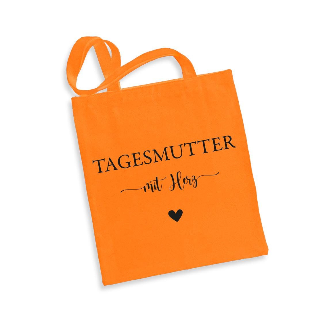 Huuraa Jutebeutel 'Tagesmutter' Mit Herz – 10 Liter, 100% Baumwolle, Nachhaltiges Geschenk