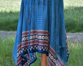 Sommer Zipfelröcke Wandelbar Maxi Zipfelkleid Hippie Röcke Zipfel Bunte Sommer Röcke Zipfelkleid Bunt 36/38 Damen Rock Sommer Kleid Zipfel