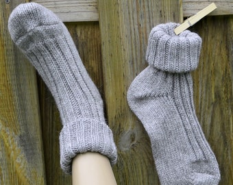 Socken mit Alpaka Wolle Hell Beige Umschlag Socken Winter Socken mit Alpaka Wolle 35-46 Warme Socken Kuschel Socken Haussocken Wolle