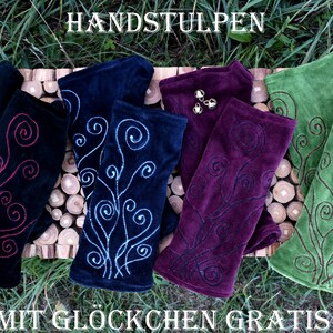 Handstulpen Samt Pulswärmer Dekorative Arm Stulpen Elfen Feen Stulpen Goa Hippie Stulpen Samt Bestickte Handstulpen Pulswärmer Bestickt Samt Bild 10