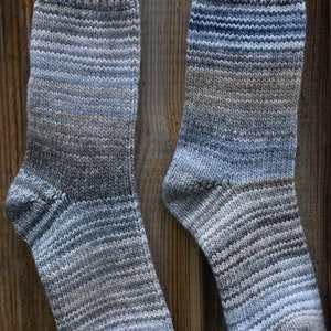 Wollsocken Grau Meliert Warme Strick Socken Flauschige Hippie Socken Kuschelige Umschlag Socken Warme Strick Socken Winter Herbst Socken Bild 10