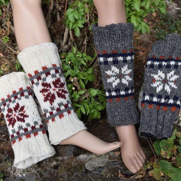 Beinstulpen Strick Wolle Beinstulpen Gefüttert Leg Warmers Beinlinge Wolle Handgestrickte Winterbeinstulpen Boot Toppers Hippie Wollstulpen