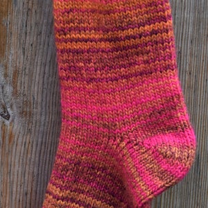 Wollsocken Orange Rot Meliert Strick Socken Bunt Flauschige Hippie Socken Kuschelige Umschlag Socken Warme Strick Socken Winter Herbst Bild 5