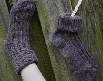 Socken mit Alpaka Wolle Braun Ton Umschlag Socken Winter Socken mit Alpaka Wolle 35-46 Warme Socken Kuschel Socken Haussocken Wolle Braun