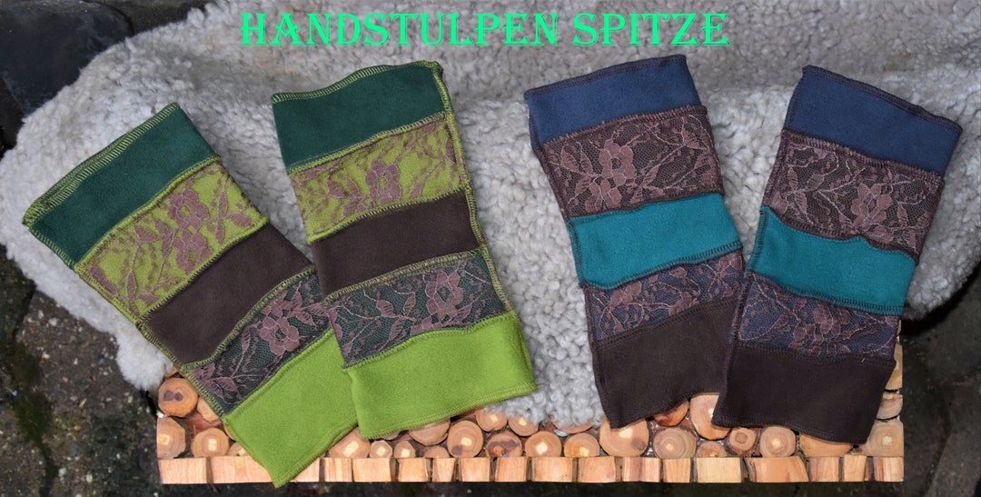 Buy Handstulpen Spitze Pulswärmer Dekorative Stulpen Elfen Feen Stulpen Goa  Hippie Stulpen Grün Winter Armstulpen Mit Spitze Pulswärmer Online in