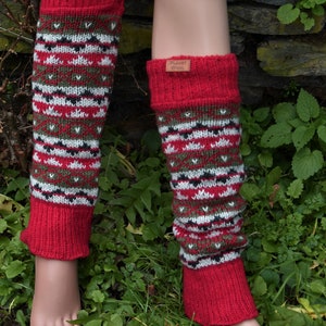 Gestrickte Beinstulpen Gefüttert Winter Wollstulpen Leg Warmers Beinlinge Winter Beinstulpen Gefüttert Boot Toppers Hippie Wollstulpen Bild 4