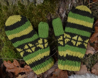 Fäustlinge Gefüttert Schafwolle Fäustlinge Winterhandschuhe Handschuhe Gefüttert Hippie Fäustlinge Handgestrickte Handschuhe Hippie