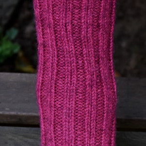 Socken mit Alpaka Wolle Umschlag Socken Pink Winter Socken mit Alpaka Wolle Gr.35-2 Warme Socken Kuschel Socken Pink Haussocken Wolle Bild 4