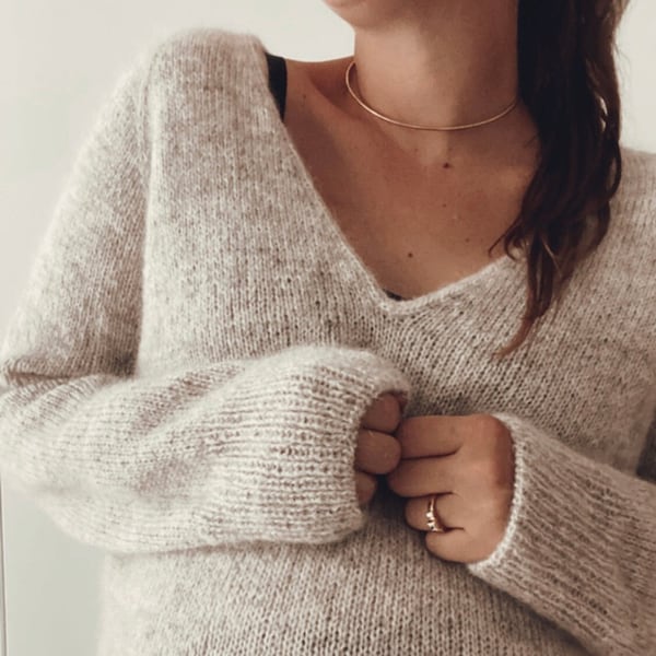 Knitting instructions Cappuccino Sweater GERMAN