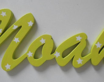 Name or lettering made of wood as desired, 10 cm, price per letter