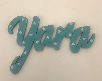 Your choice of name or lettering made of wood, 10 cm, price per letter
