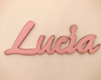 Name or lettering made of wood as desired, 10 cm, price per letter