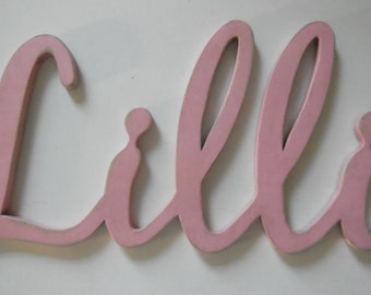 Name or lettering made of wood as desired, 13 cm, price per letter