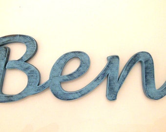 Name or lettering made of wood as desired, 10 cm, price per letter