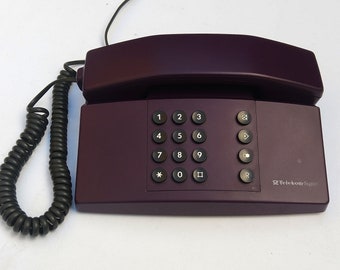 Vintage Siemens Signo 1 Tasten-Telefon Tischtelefon violett 90er Jahre - Tonwahl, TAE-F Stecker