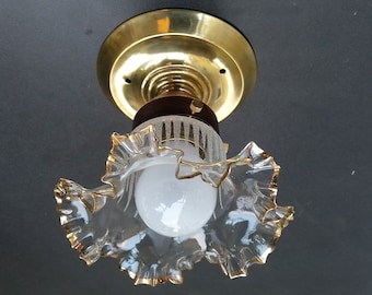 Vintage Jugendstil Röckchenschirm Lampe Deckenlampe 20er Jahre - restauriert