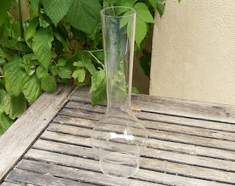 Vintage Ersatz Brennerglas Glaszylinder für Petroleumlampe Öllampe Ø 75mm Ersatzteil Lampenglas Glaskolben um 1900-1920