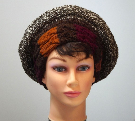 Hand Knitted Hat for Women, Beret With Headband - Etsy display picture 1