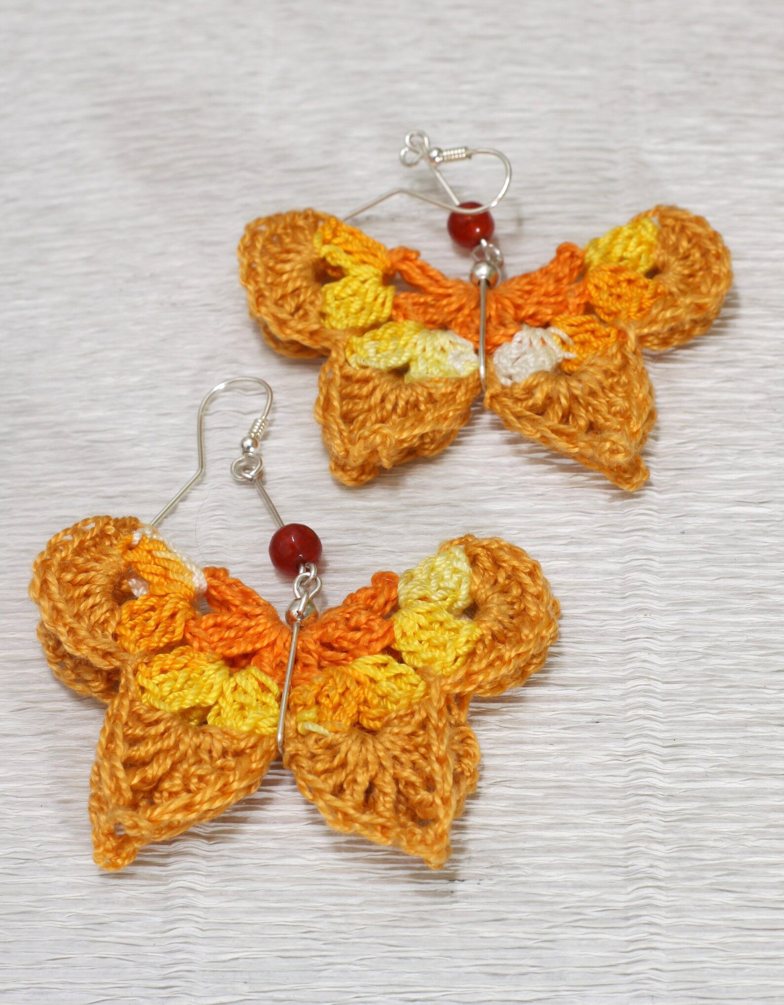 Dangle Crochet Butterfly Earrings Lace Crochet Jewelry Etsy