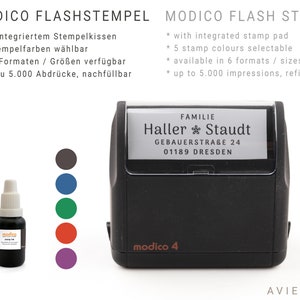 Adressstempel personalisiert, Textstempel mit Adresse, Stempel mit Adresse und Vornamen, Geschenk zur Hochzeit, Geschenk zum Einzug afbeelding 9