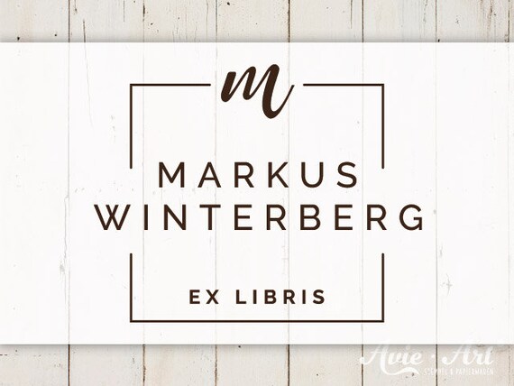 EX LIBRIS Stempel « Eule Buch » mit pers Namen Buch Bibliothek