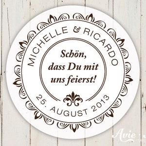 Hochzeitsstempel Serie Barock, Stempel für Ihre Hochzeit, save the date, Dankesstempel, Freudentränen, DIY Hochzeit, Hochzeitsdeko S-138 Bild 1