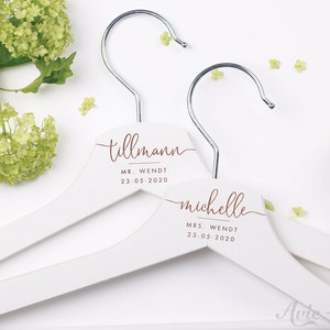 Kleiderbügel mit Namen, personalisierte Kleiderbügel zur Hochzeit, Braut, Bräutigam, Trauzeuge, Trauzeugin, Gastgeschenk, Blumenkind, KB-008 image 3