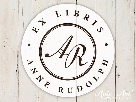 Neu 02 ! EX LIBRIS EXLIBRIS STEMPEL mit WUNSCHNAMEN