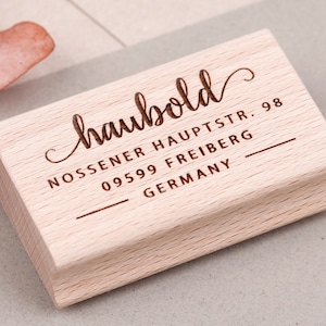 Stempel personalisiert, Adressstempel personalisiert, Stempel mit Adresse und Nachnamen, Geschenk zur Hochzeit, Geschenk zum Einzug
