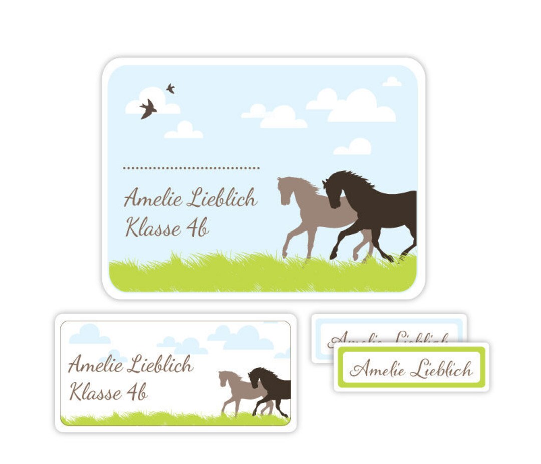 Namensaufkleber für Kinder, Schulaufkleber, Geschenk Einschulung ...