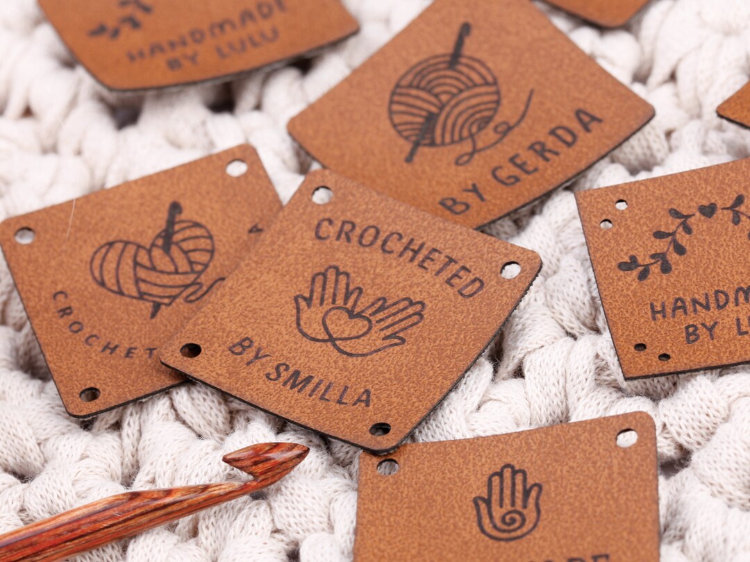 Leder Labels Personalisiert, Leder Label Zum Aufnähen, Waschbare