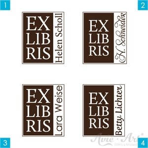 Bücherstempel Ex Libris Stempel für Bücher, Typografischer Stempel für die Beschriftung von Büchern S-078 Bild 2