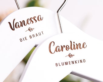 Kleiderbügel Kinder, personalisierte Kleiderbügel zur Hochzeit, Taufe, Braut, Trauzeuge, Trauzeugin, Gastgeschenk, Blumenkind, KB-026