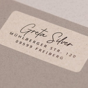 Adressaufkleber personalisiert Adressetiketten Graspapier Aufkleber mit Adresse personalisierte Aufkleber Sticker für Hochzeit Bild 6