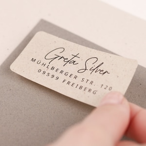 Adressaufkleber personalisiert Adressetiketten Graspapier Aufkleber mit Adresse personalisierte Aufkleber Sticker für Hochzeit Bild 1