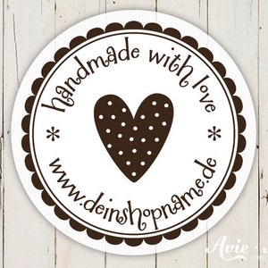Stempel für Handgenähtes, Stempel für genähte Unikate, Handarbeitsstempel mit Wunschtext, Stempel Handarbeit, Ladenstempel S-027