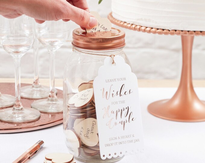 Wunschglas Gästebuch Hochzeit Gäste Party Deko Etsy.de