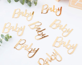 Baby Party Confetti Gold Baby Table Decoration Baby Shower