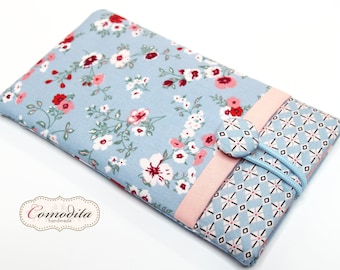 Mobile phone case, mobile phone cover, smartphone case with extra compartment, made to measure from fabric