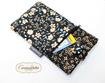 Cell phone case, smartphone case, cell phone cover, cell phone sock with extra zip compartment