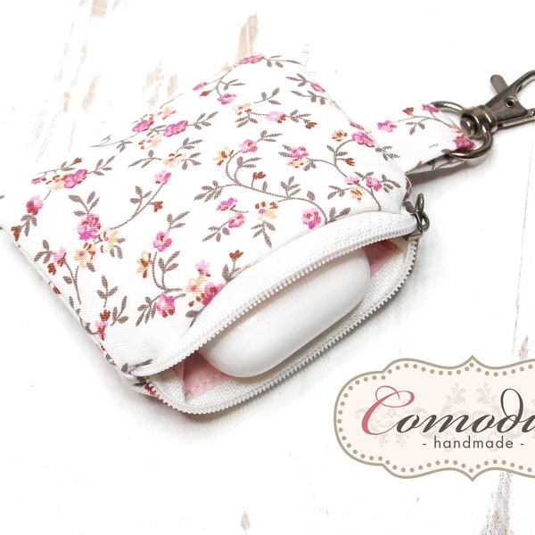 Mini bag with carabiner, in-ear headphone bag with carabiner, suitable e.g. E.g. for AirPods / Samsung Buds / JBL Tune